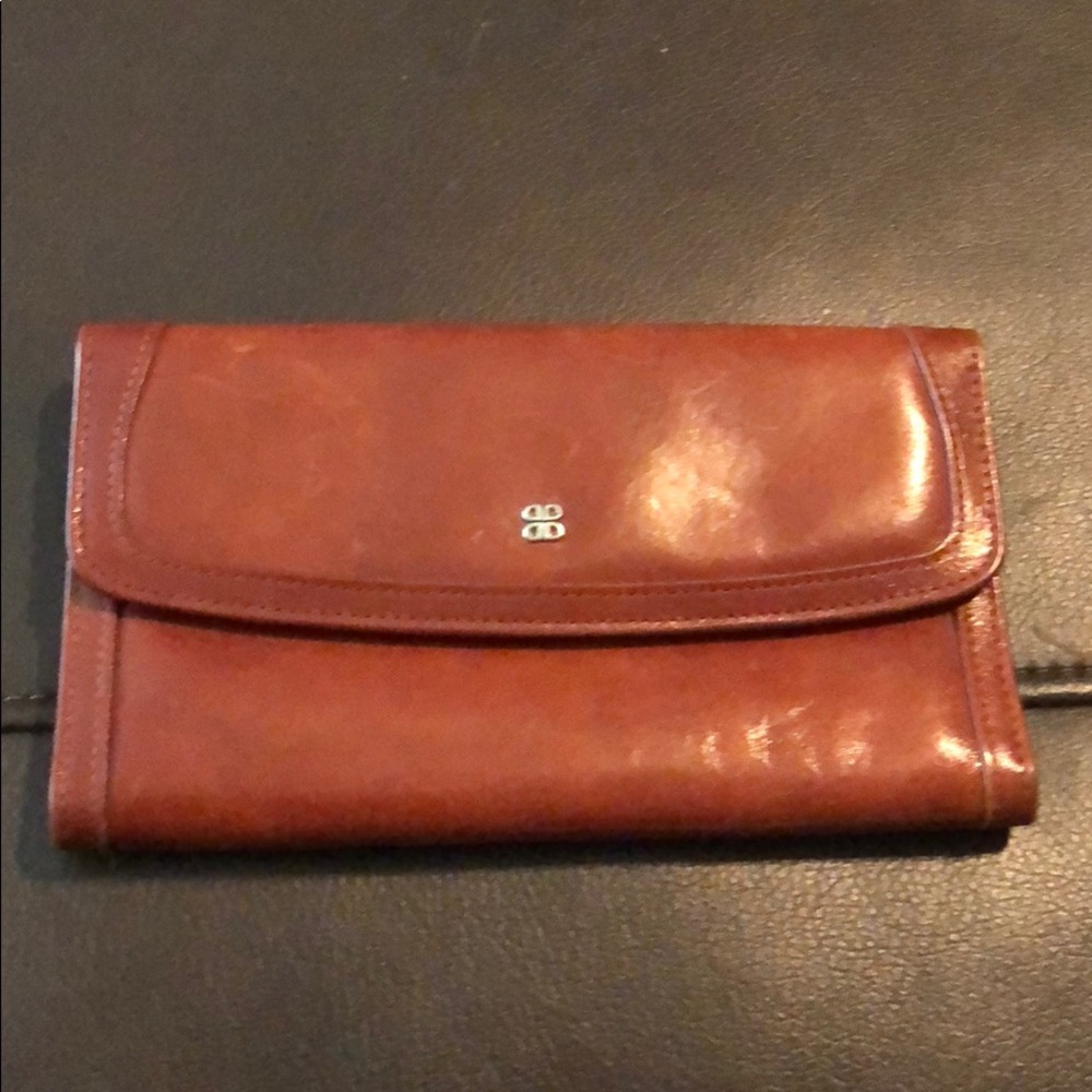 Bosca vintage leather wallet Cognac